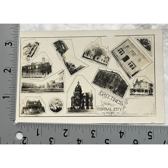 Postcard RPPC Central City NE Nebraska Real Photo Landmarks c1910 YMCA Church - Picture 3 of 6